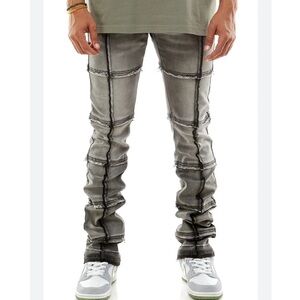 Kdnk jeans stacked cut & sew jeans